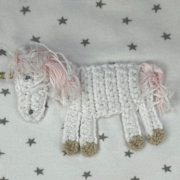 ALBETTA BABY Crochet Unicorn Romper - 6-12M - Picture 2 of 3